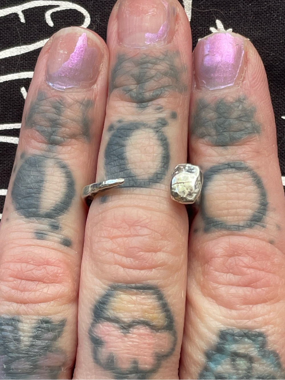 Sterling Silver nail ring by Mother Night - Picture 3 of 5